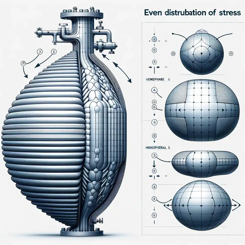 pressure vessels have a hemispherical ends