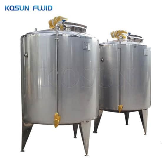 two stainless steel tank