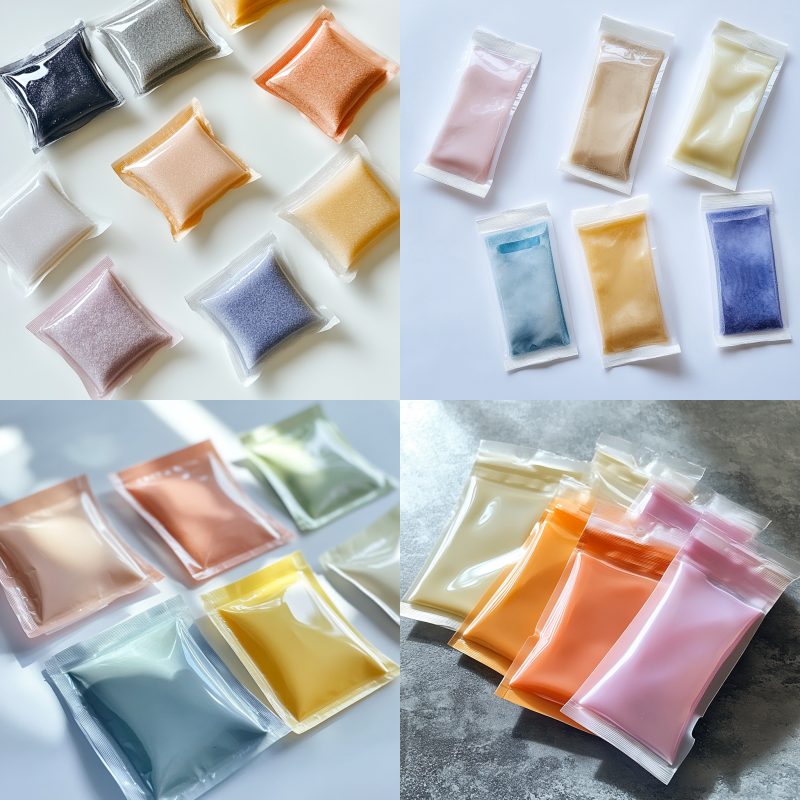 Desiccant discoloration showing from white to dark colors indicating oversaturation and need for replacement.