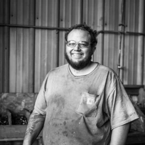 Black and White picture of RedRiver Team Member named "Gage Smith"