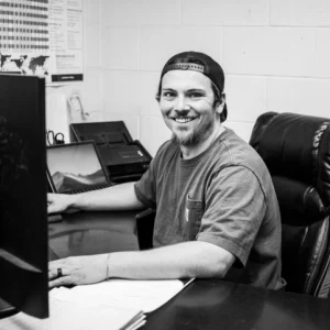 Black and White picture of RedRiver Team Member named "Ryan Overfield"