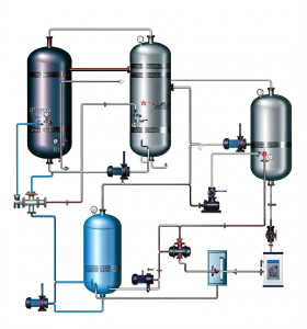 RNG system pressurization diagram with key components.