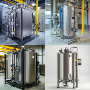 Stainless steel chemical dosing vessel used in water purification