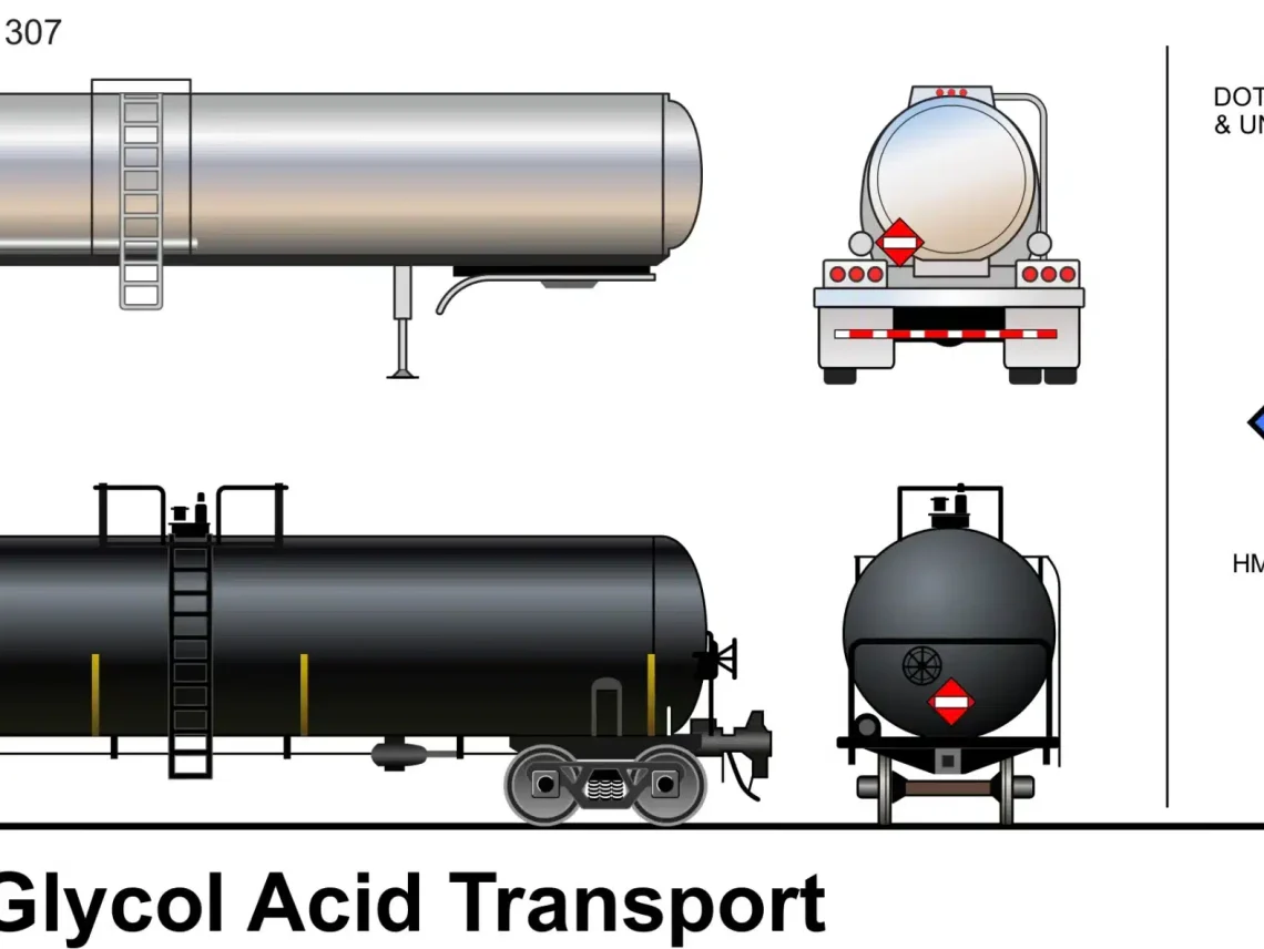 a diagram of a tank trailer and its components