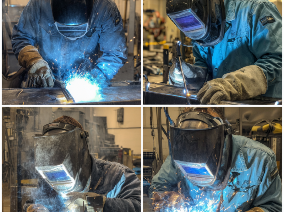 welder showing how to do 2g welding position on pipe