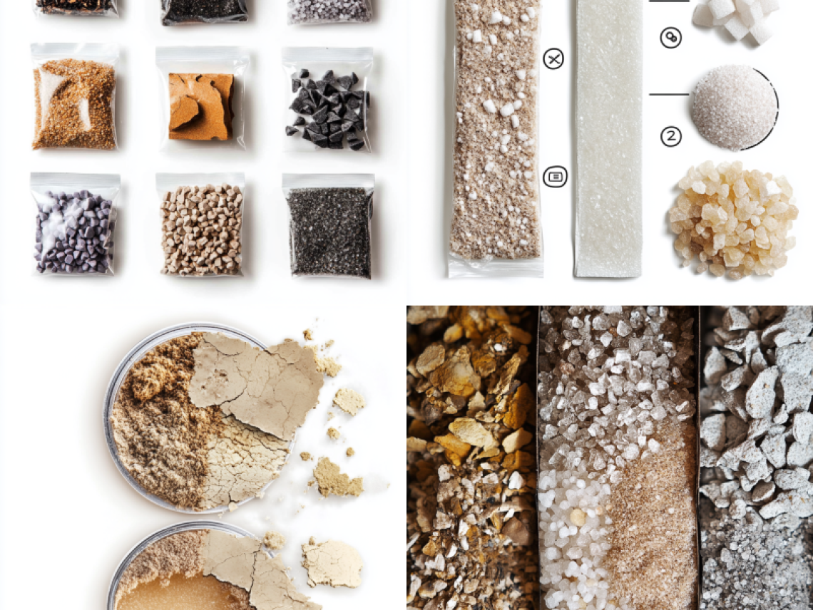 Signs of bad desiccant: discoloration, clumping, and damaged packaging.