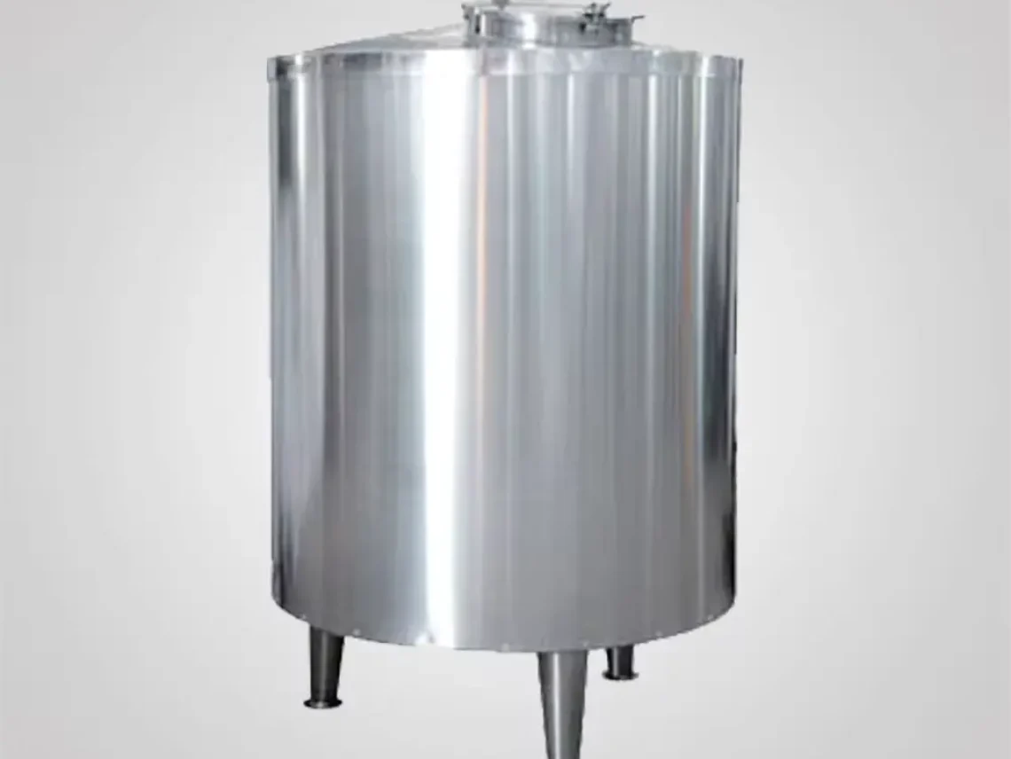 a stainless steel tank on a white background